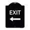 Signmission Exit With Left Arrow 2 Heavy-Gauge Aluminum Architectural Sign, 24" H, 18" L, BW-1824-24049 A-DES-BW-1824-24049 - alternate 1